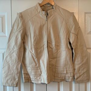 Beige Pleather Jacket